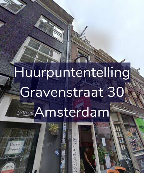 Foto gevel Huurpuntentelling voor Gravenstraat 30, Amsterdam