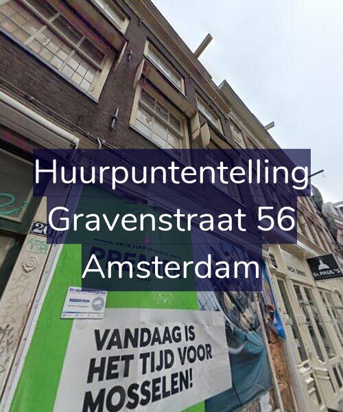 Foto gevel Huurpuntentelling voor Gravenstraat 56, Amsterdam