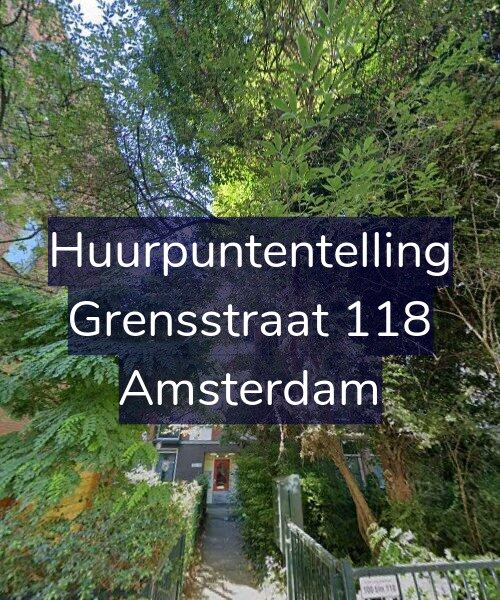 Foto gevel Huurpuntentelling voor Grensstraat 118, Amsterdam