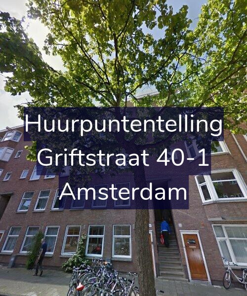 Foto gevel Huurpuntentelling voor Griftstraat 40-1, Amsterdam