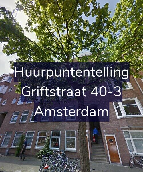 Foto gevel Huurpuntentelling voor Griftstraat 40-3, Amsterdam