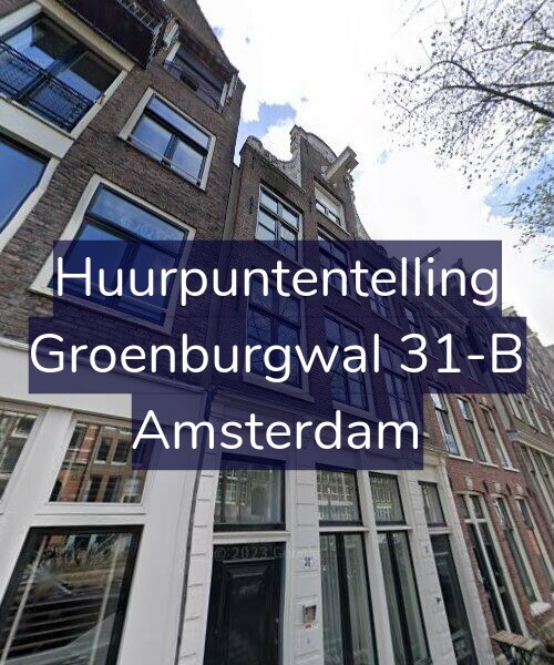 Foto gevel Huurpuntentelling voor Groenburgwal 31-B, Amsterdam