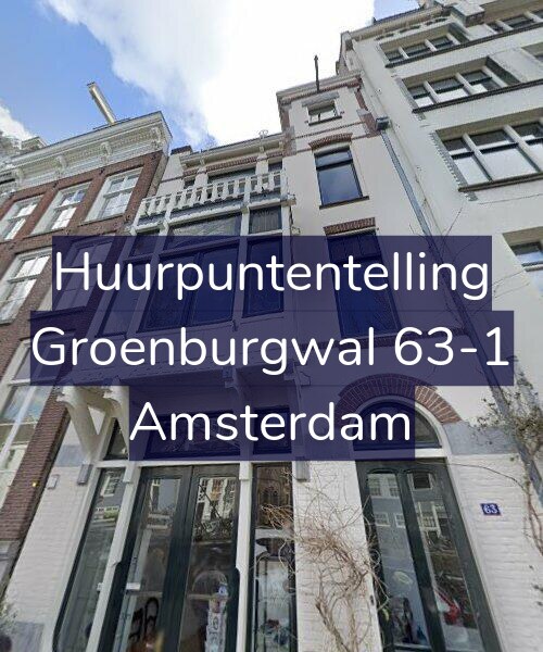 Foto gevel Huurpuntentelling voor Groenburgwal 63-1, Amsterdam