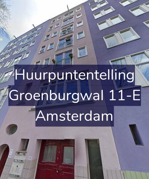 Foto gevel Huurpuntentelling voor Groenburgwal 11-E, Amsterdam