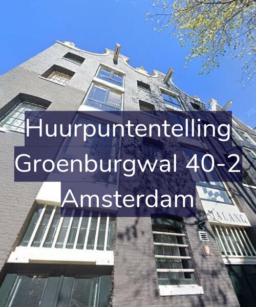 Foto gevel Huurpuntentelling voor Groenburgwal 40-2, Amsterdam