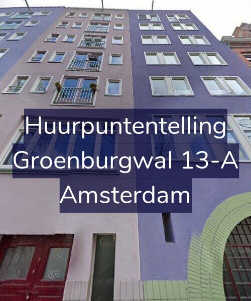 Foto gevel Huurpuntentelling voor Groenburgwal 13-A, Amsterdam