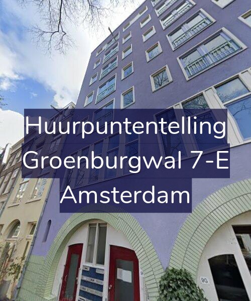 Foto gevel Huurpuntentelling voor Groenburgwal 7-E, Amsterdam