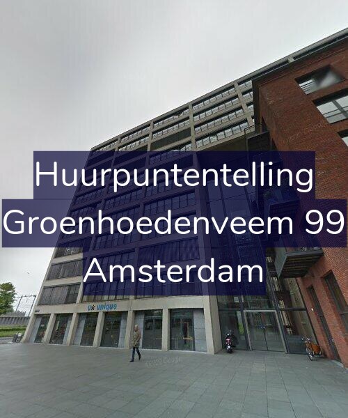Foto gevel Huurpuntentelling voor Groenhoedenveem 99, Amsterdam