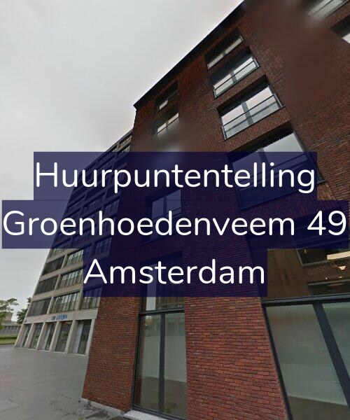 Foto gevel Huurpuntentelling voor Groenhoedenveem 49, Amsterdam
