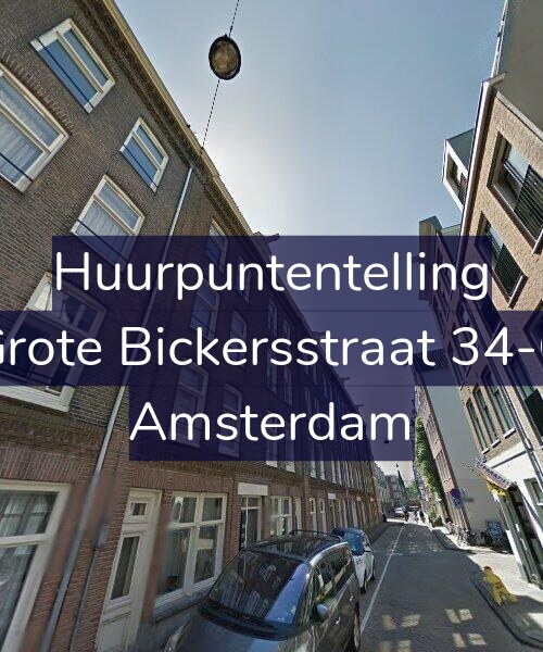 Foto gevel Huurpuntentelling voor Grote Bickersstraat 34-C, Amsterdam