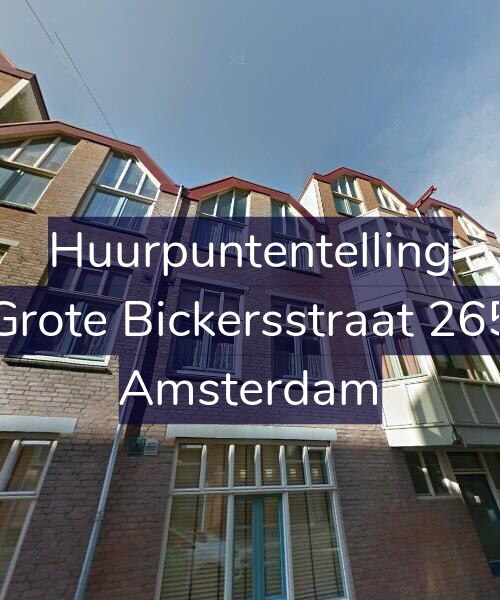 Foto gevel Huurpuntentelling voor Grote Bickersstraat 265, Amsterdam