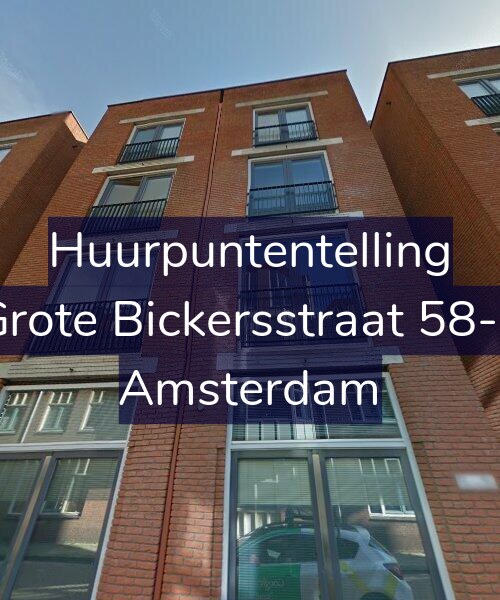 Foto gevel Huurpuntentelling voor Grote Bickersstraat 58-F, Amsterdam