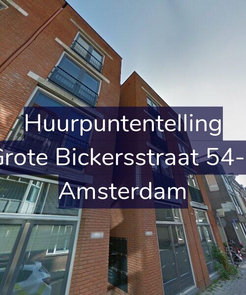 Foto gevel Huurpuntentelling voor Grote Bickersstraat 54-E, Amsterdam