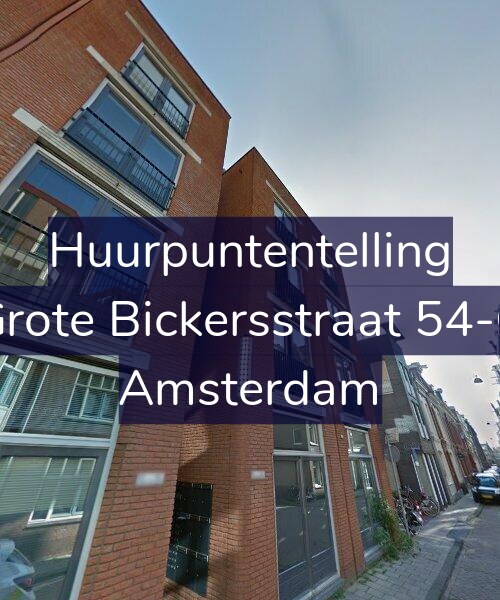 Foto gevel Huurpuntentelling voor Grote Bickersstraat 54-C, Amsterdam