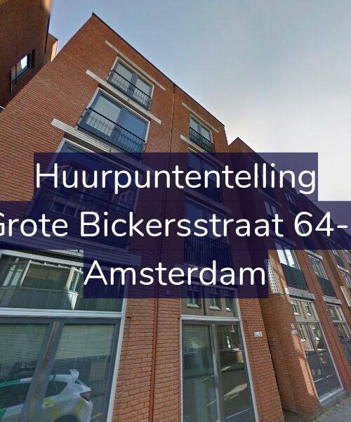 Foto gevel Huurpuntentelling voor Grote Bickersstraat 64-F, Amsterdam