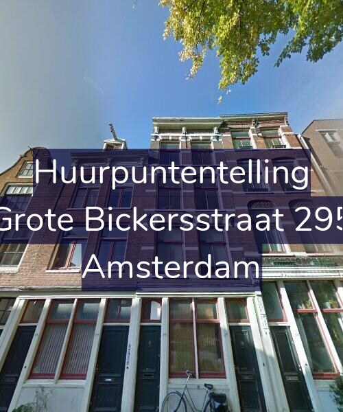 Foto gevel Huurpuntentelling voor Grote Bickersstraat 295, Amsterdam