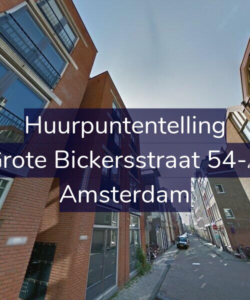 Foto gevel Huurpuntentelling voor Grote Bickersstraat 54-A, Amsterdam