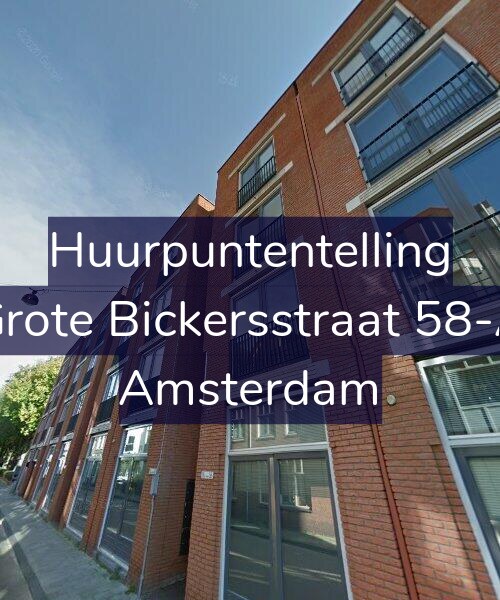 Foto gevel Huurpuntentelling voor Grote Bickersstraat 58-A, Amsterdam