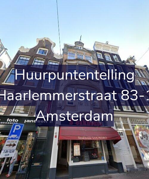 Foto gevel Huurpuntentelling voor Haarlemmerstraat 83-1, Amsterdam