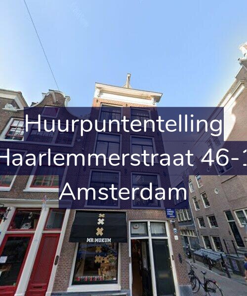 Foto gevel Huurpuntentelling voor Haarlemmerstraat 46-1, Amsterdam