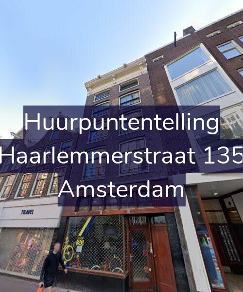 Foto gevel Huurpuntentelling voor Haarlemmerstraat 135, Amsterdam