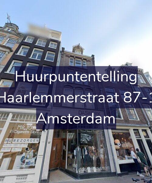 Foto gevel Huurpuntentelling voor Haarlemmerstraat 87-1, Amsterdam