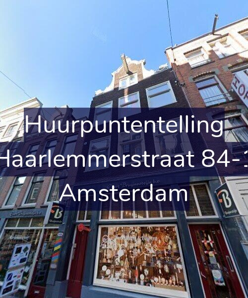 Foto gevel Huurpuntentelling voor Haarlemmerstraat 84-1, Amsterdam