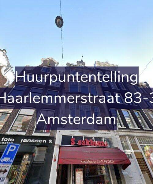 Foto gevel Huurpuntentelling voor Haarlemmerstraat 83-3, Amsterdam