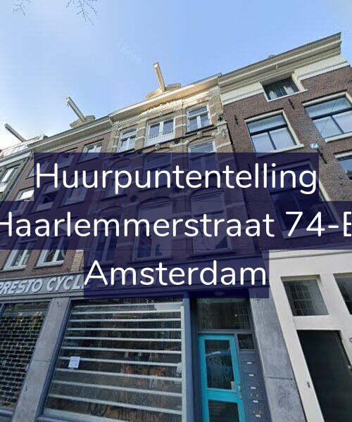 Foto gevel Huurpuntentelling voor Haarlemmerstraat 74-B, Amsterdam