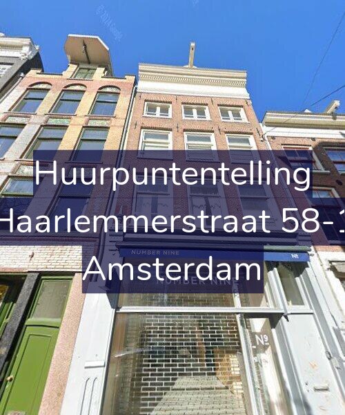Foto gevel Huurpuntentelling voor Haarlemmerstraat 58-1, Amsterdam