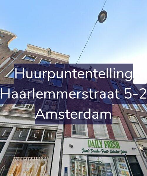 Foto gevel Huurpuntentelling voor Haarlemmerstraat 5-2, Amsterdam