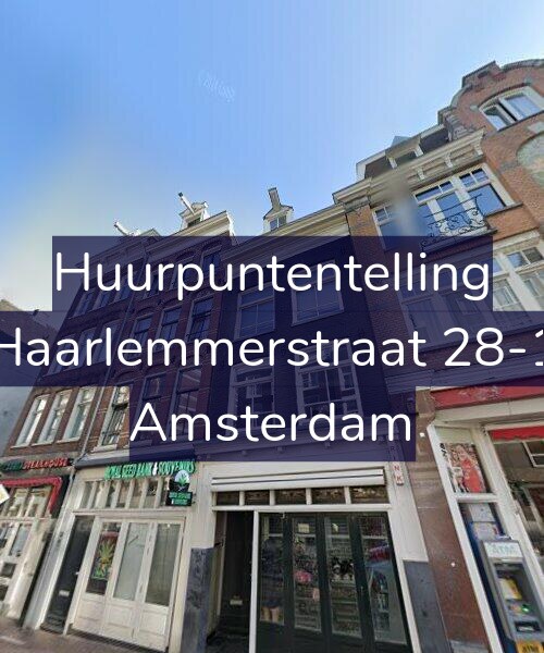 Foto gevel Huurpuntentelling voor Haarlemmerstraat 28-1, Amsterdam