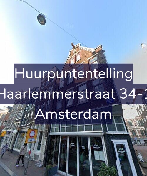 Foto gevel Huurpuntentelling voor Haarlemmerstraat 34-1, Amsterdam