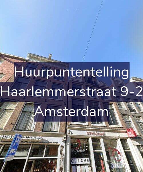 Foto gevel Huurpuntentelling voor Haarlemmerstraat 9-2, Amsterdam