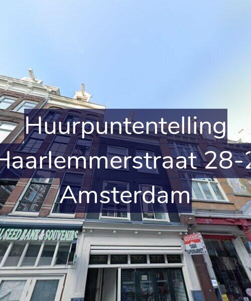 Foto gevel Huurpuntentelling voor Haarlemmerstraat 28-2, Amsterdam