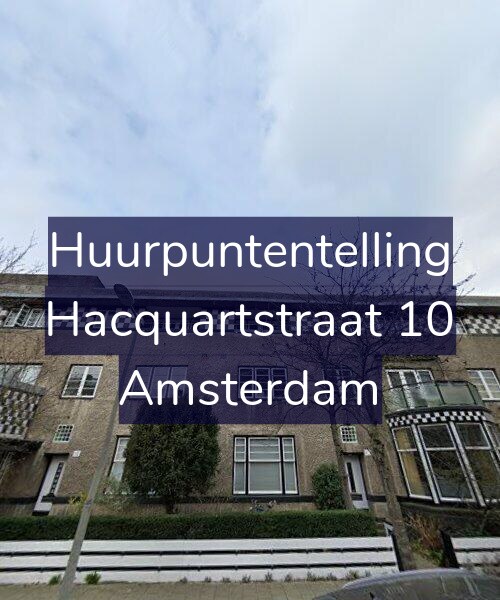 Foto gevel Huurpuntentelling voor Hacquartstraat 10, Amsterdam