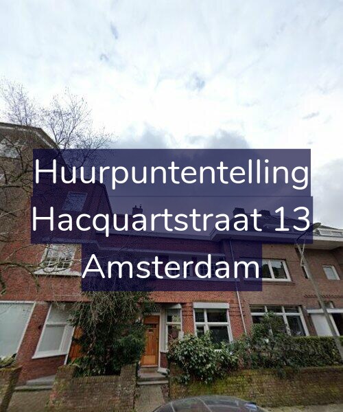 Foto gevel Huurpuntentelling voor Hacquartstraat 13, Amsterdam