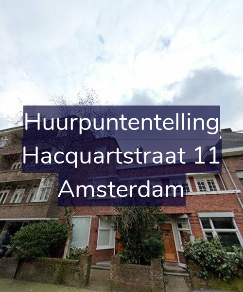 Foto gevel Huurpuntentelling voor Hacquartstraat 11, Amsterdam