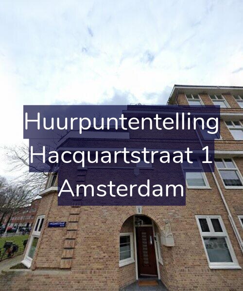 Foto gevel Huurpuntentelling voor Hacquartstraat 1, Amsterdam