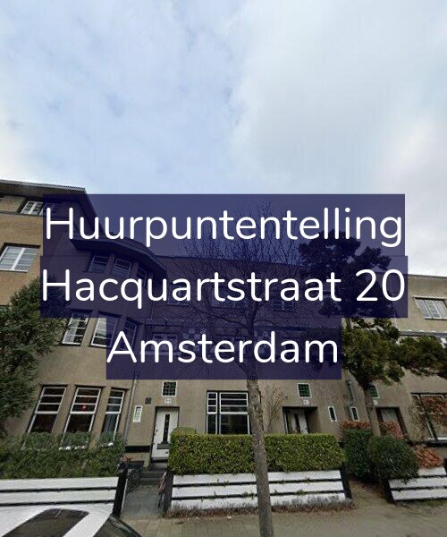 Foto gevel Huurpuntentelling voor Hacquartstraat 20, Amsterdam
