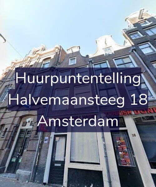 Foto gevel Huurpuntentelling voor Halvemaansteeg 18, Amsterdam