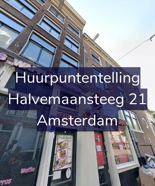 Foto gevel Huurpuntentelling voor Halvemaansteeg 21, Amsterdam