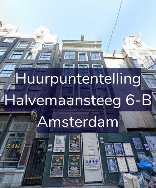 Foto gevel Huurpuntentelling voor Halvemaansteeg 6-B, Amsterdam