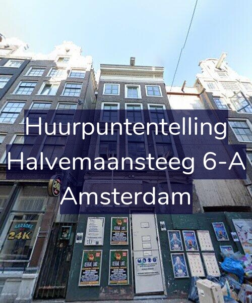 Foto gevel Huurpuntentelling voor Halvemaansteeg 6-A, Amsterdam