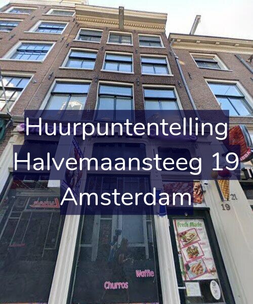 Foto gevel Huurpuntentelling voor Halvemaansteeg 19, Amsterdam