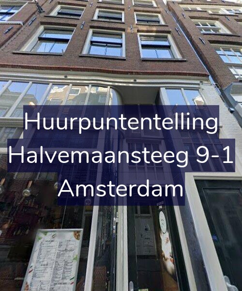 Foto gevel Huurpuntentelling voor Halvemaansteeg 9-1, Amsterdam