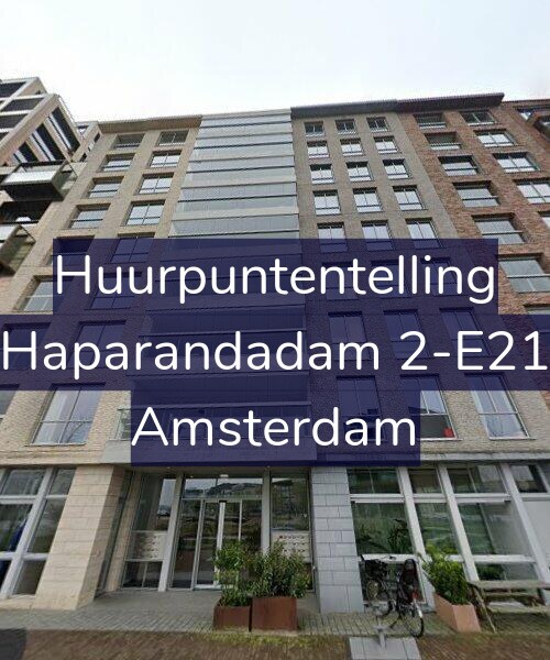 Foto gevel Huurpuntentelling voor Haparandadam 2-E21, Amsterdam