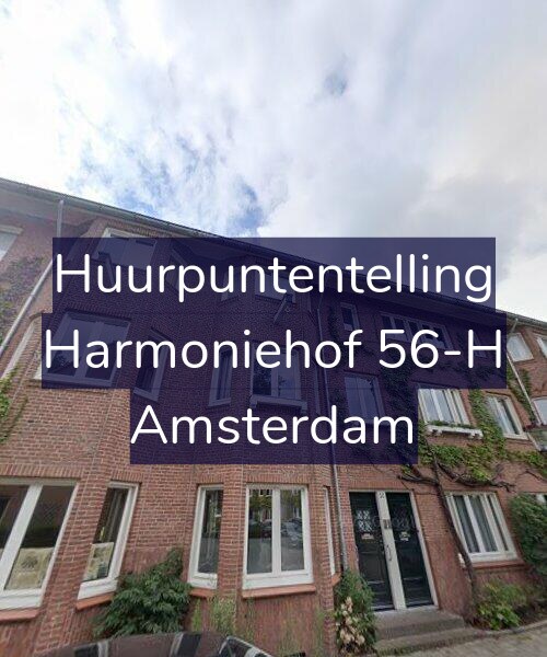 Foto gevel Huurpuntentelling voor Harmoniehof 56-H, Amsterdam