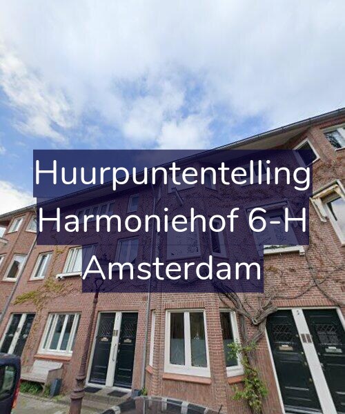 Foto gevel Huurpuntentelling voor Harmoniehof 6-H, Amsterdam