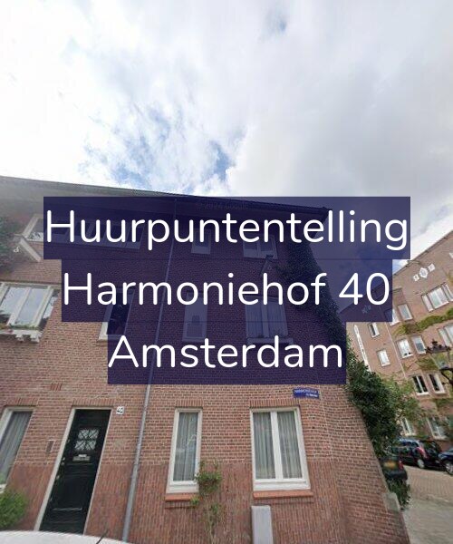 Foto gevel Huurpuntentelling voor Harmoniehof 40, Amsterdam